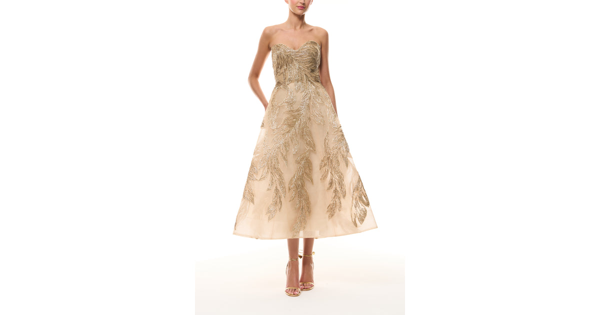 slim fit dress slacks One Shoulder Plus Size Shimmer Party Dress Metallic Gold / 32 main image 0
