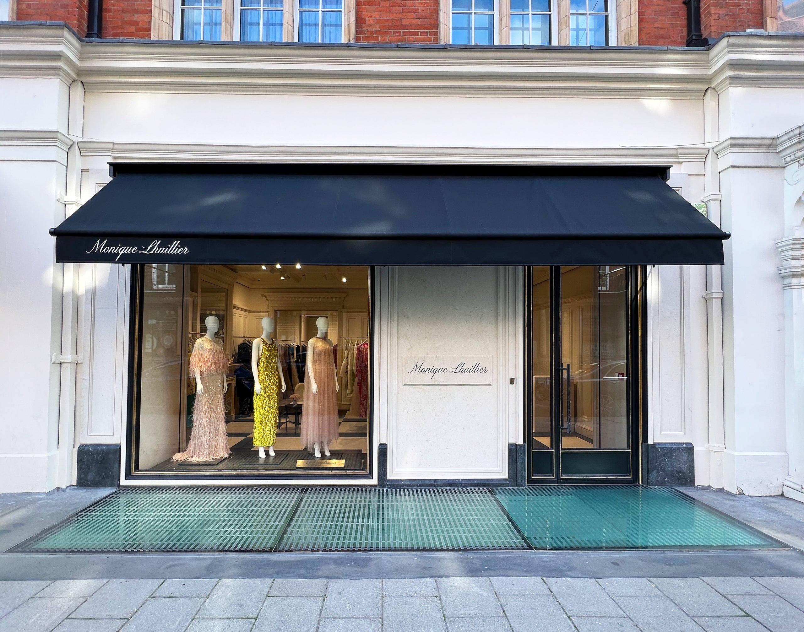 Monique Lhuillier London Flagship storefront.