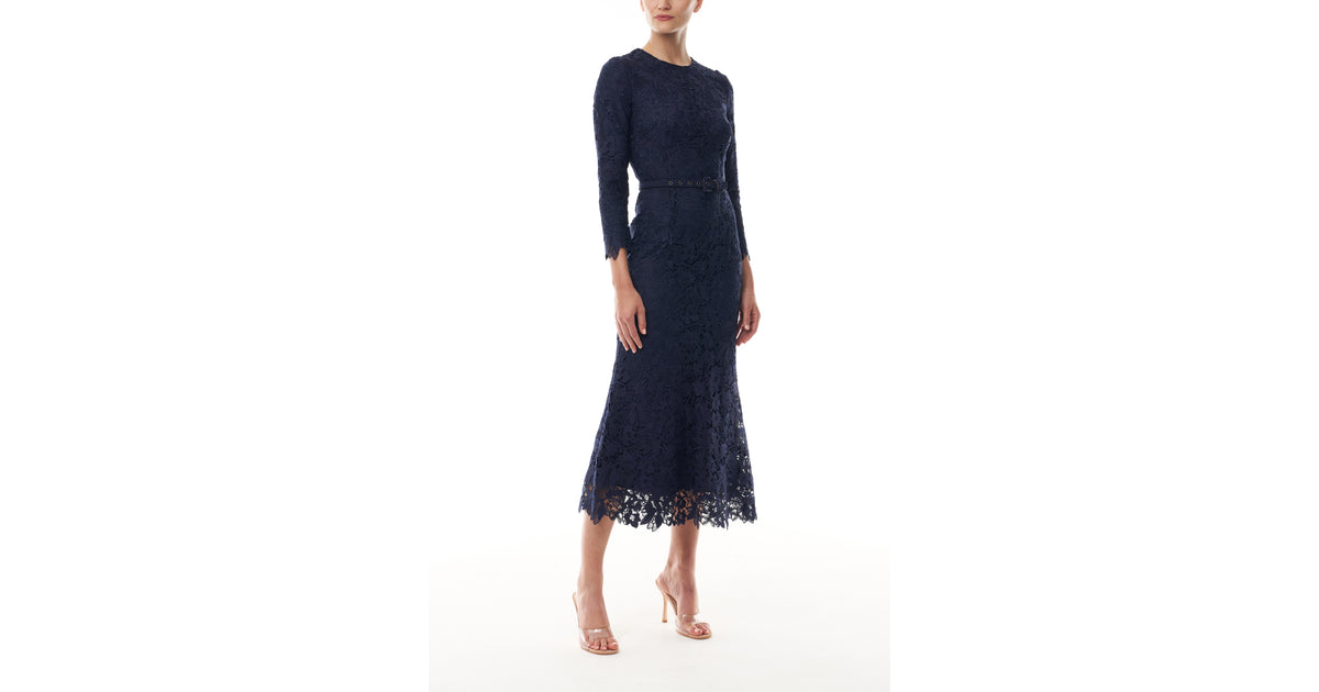 Ocean Lace Long Sleeve Dress 6 / Ocean Ocean Lace Long Sleeve Dress 6 / Ocean