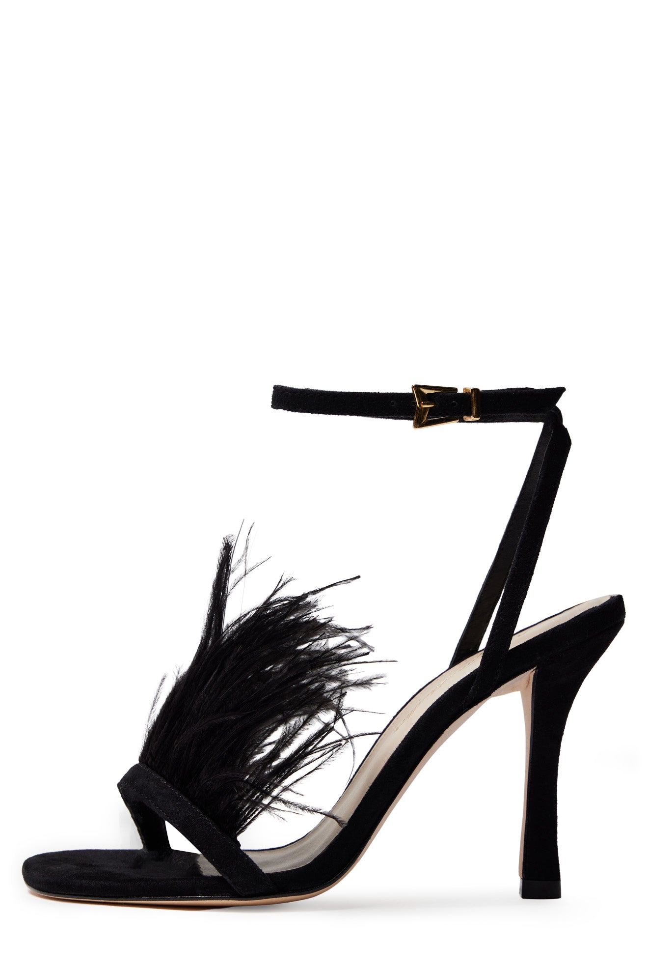 Monique Lhuillier Azalea Noir Satin Sandal