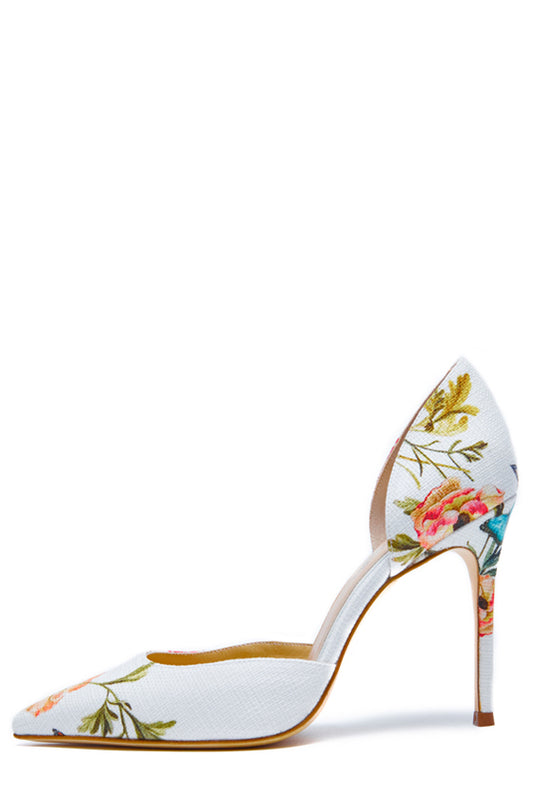 Monique Lhuillier Ivory Tuileries Pump Heel