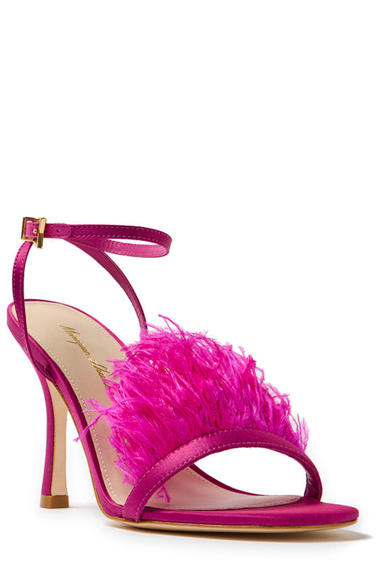 Monique Lhuillier Azalea Fuchsia Satin Sandal