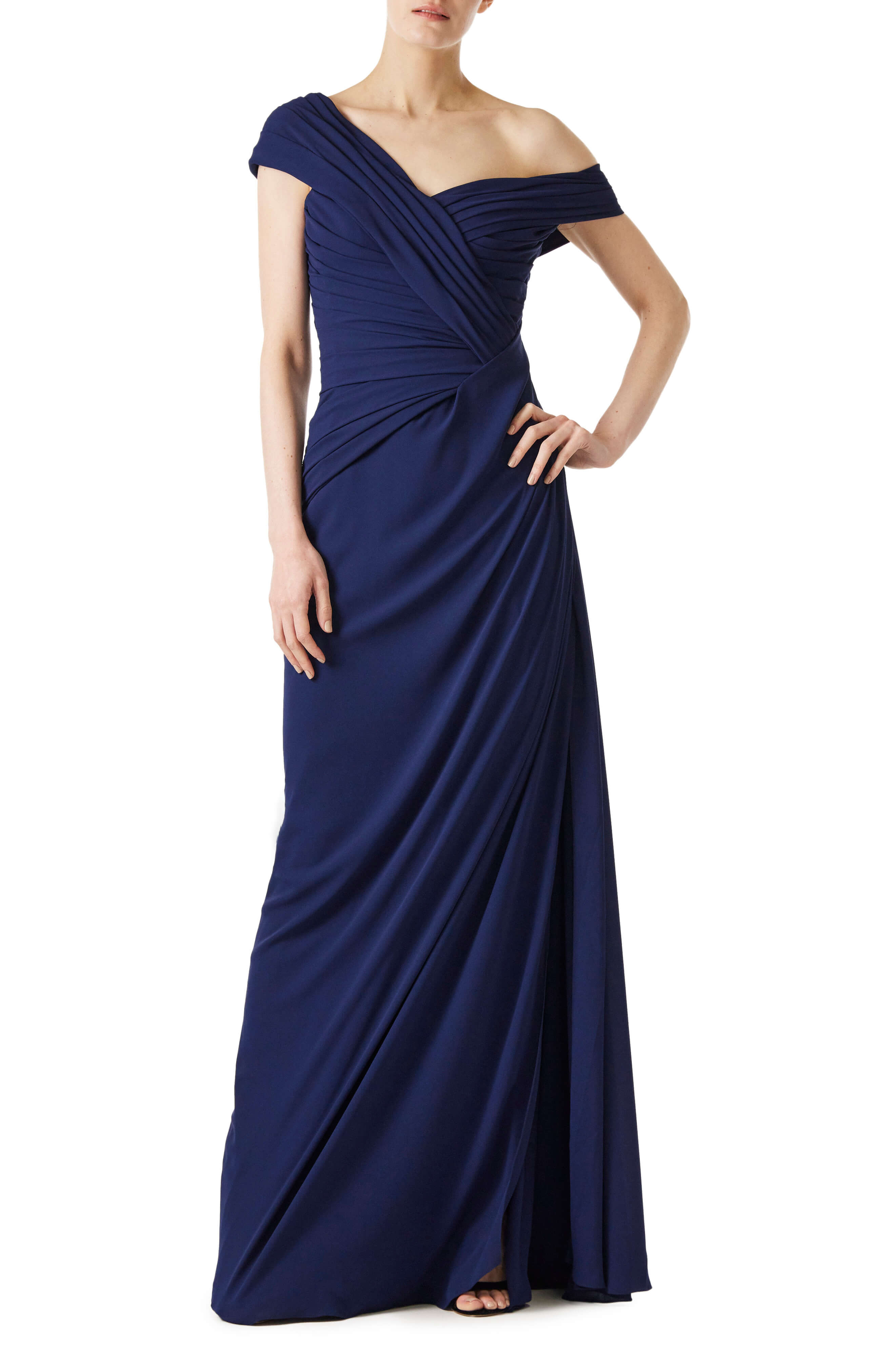 Monique lhuillier bridesmaids halter discount chiffon and tulle gown