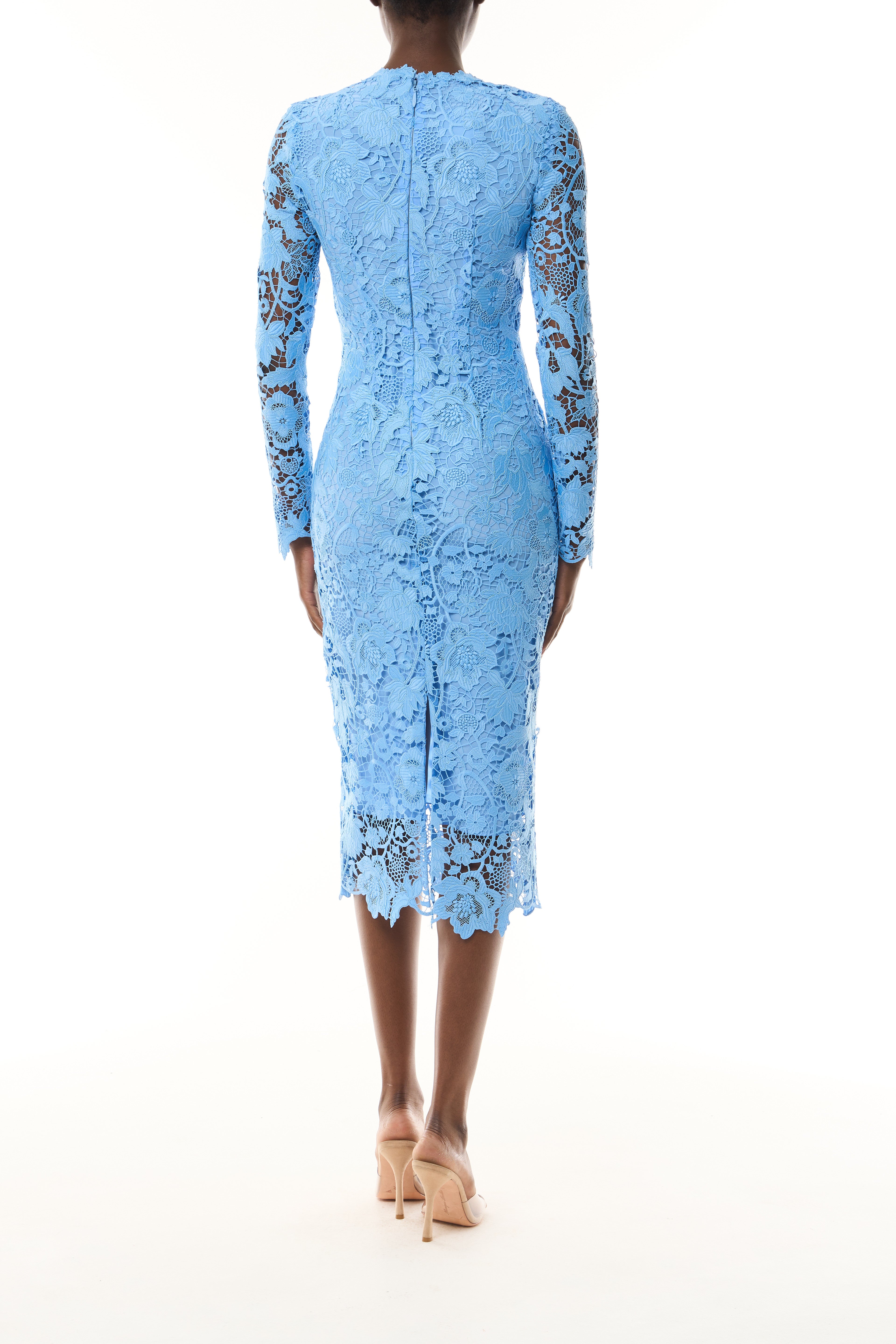 Bluebelle Lace Long Sleeve Dress – Monique Lhuillier