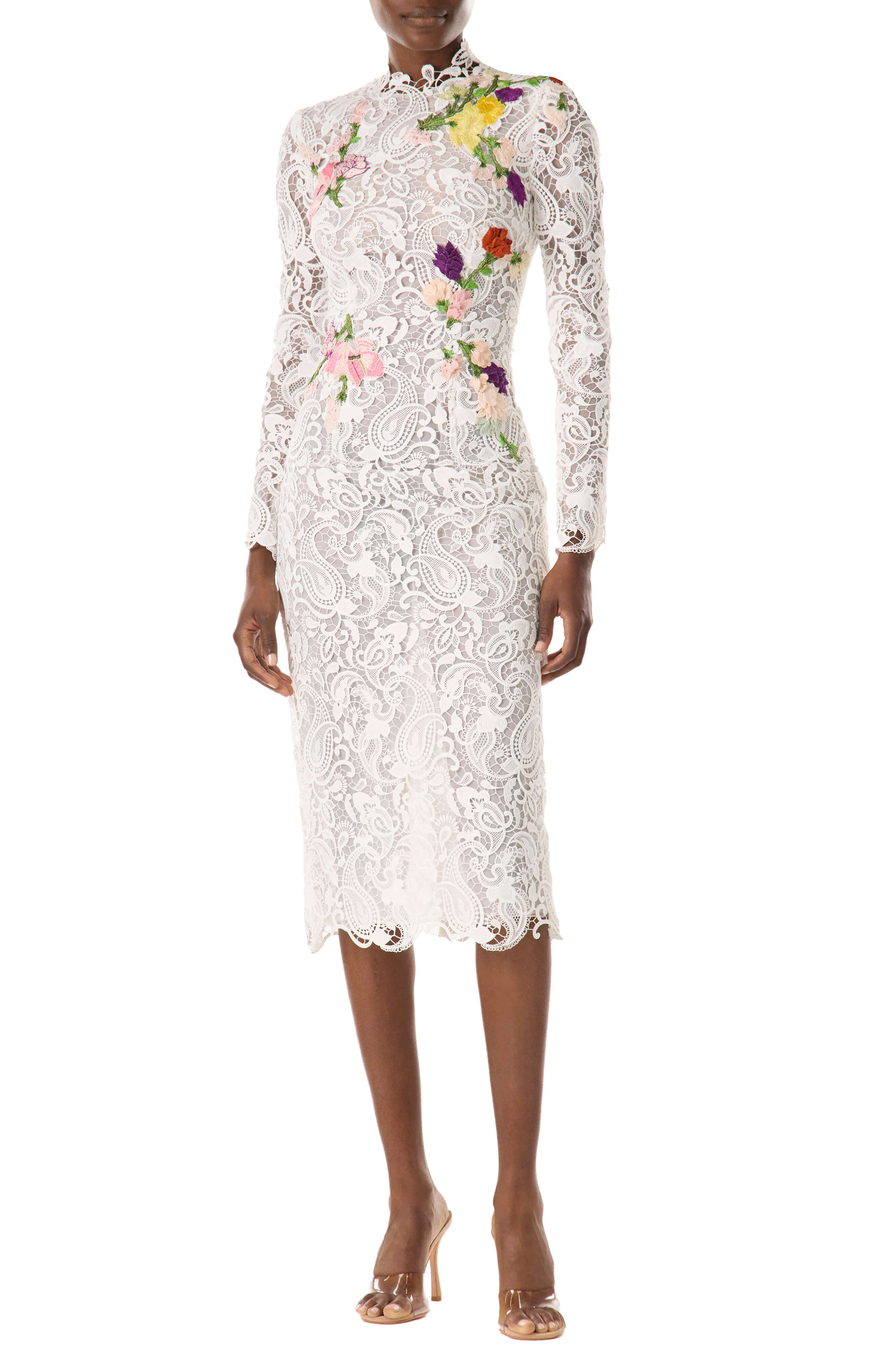 Monique lhuillier embroidered outlet dress