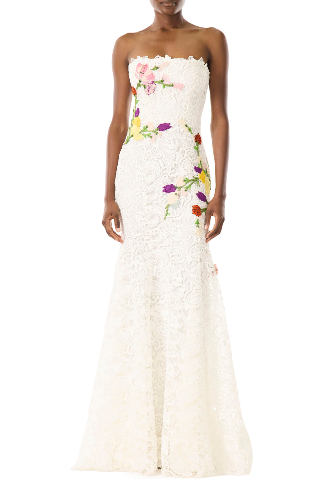 Monique lhuillier discount strapless dress