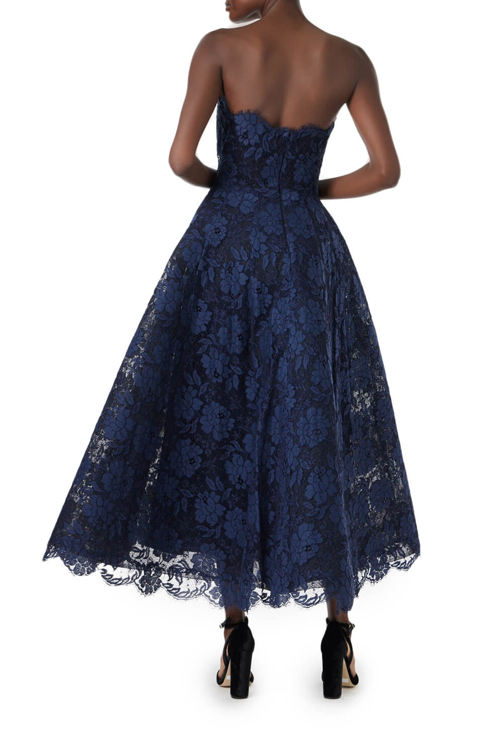 Navy lace cocktail dress hotsell