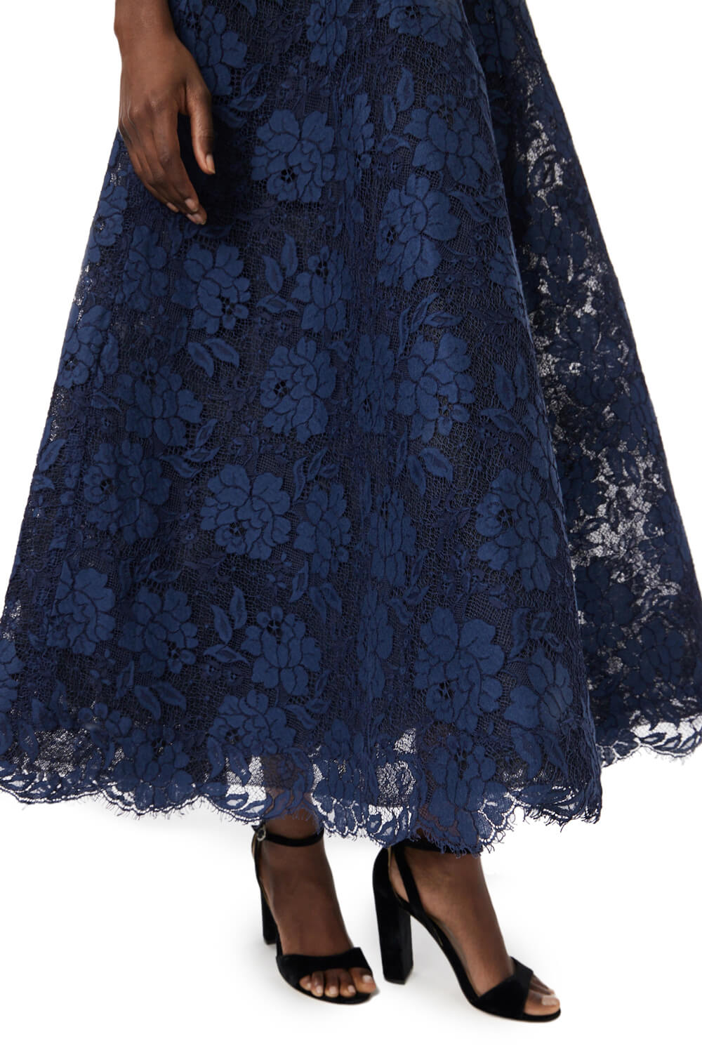 Monique lhuillier discount blue lace dress