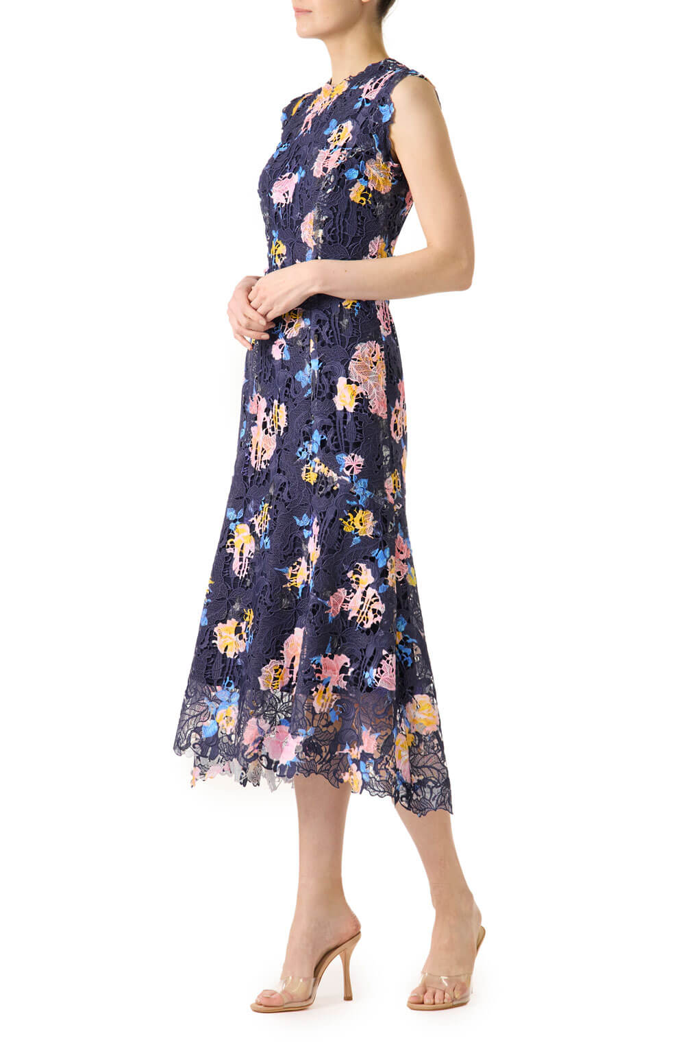 Floral Printed Lace Dress – Monique Lhuillier