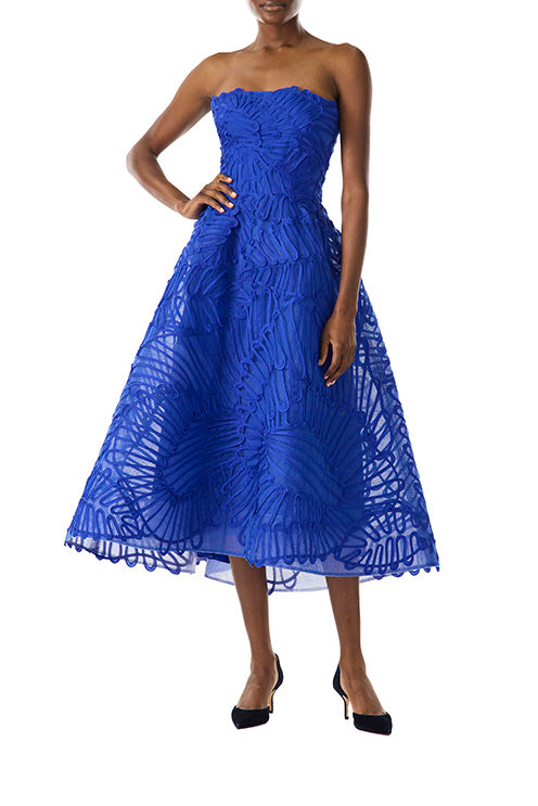 Monique lhuillier shop blue dress