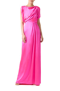 Asymmetrical Draped Gown – Monique Lhuillier