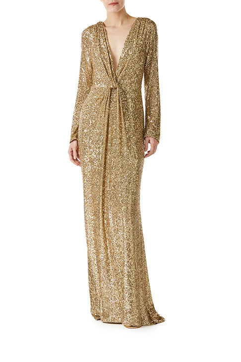 Monique lhuillier hotsell sequin wrap dress