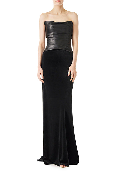 Black velvet evening on sale skirt