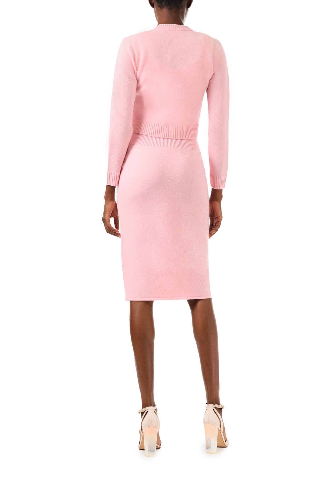 Cropped Long Sleeve Cardigan X-LARGE / Pink Cropped Long Sleeve Cardigan X-LARGE / Pink
