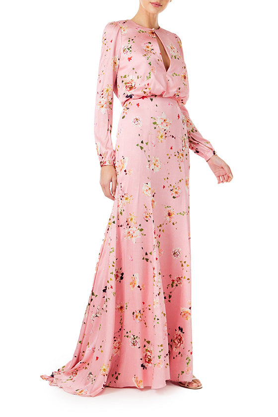 Long floral gown best sale