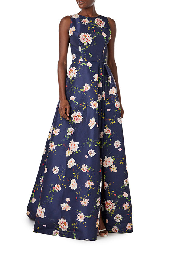 Monique lhuillier one discount and colral gown floral