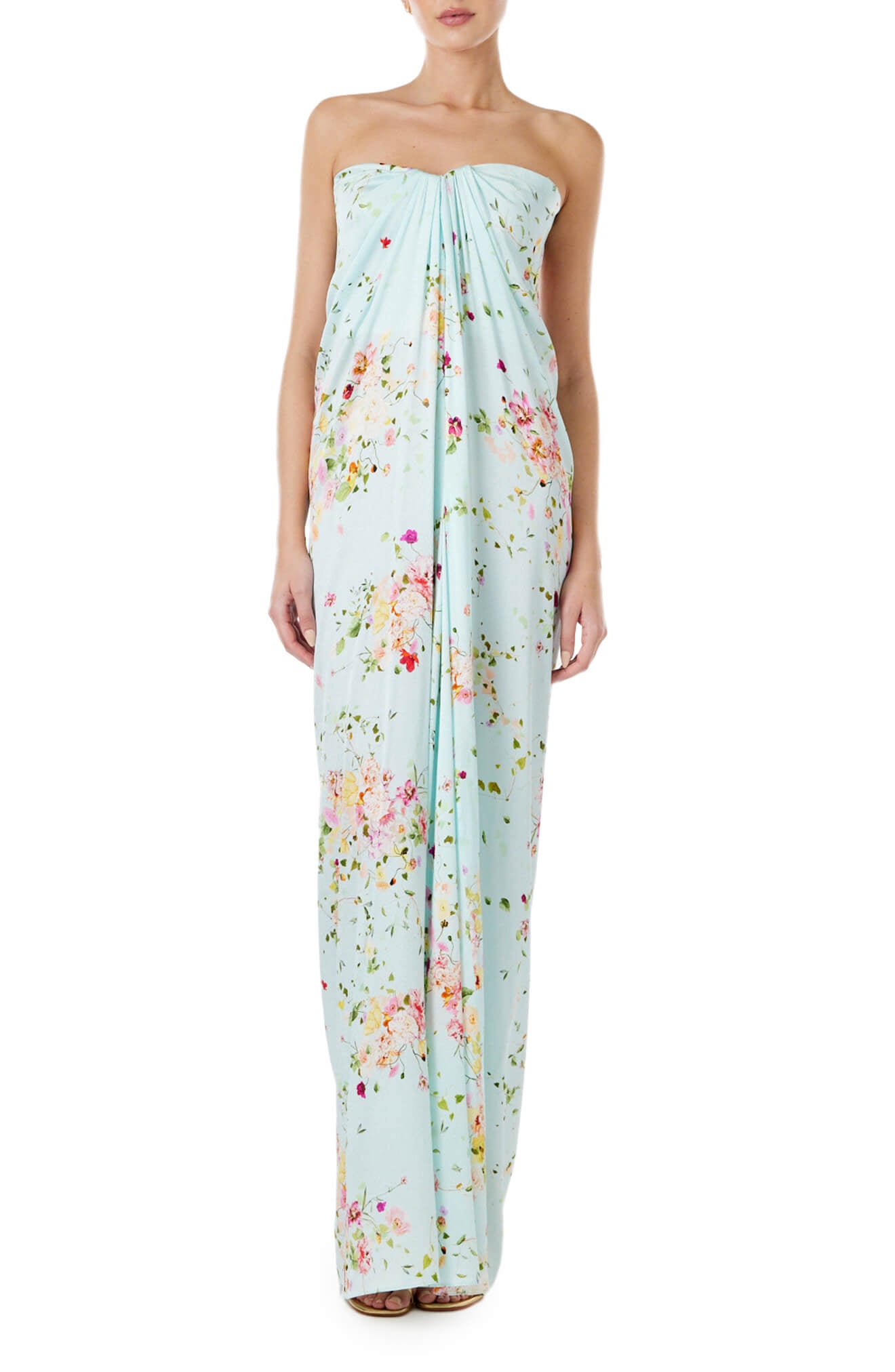 Monique lhuillier discount blue floral dress