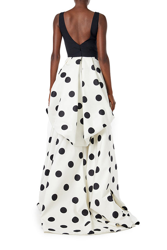 Ml monique lhuillier discount multi polka dot maxi