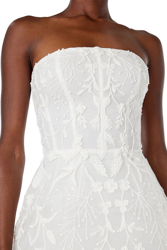 Strapless Embroidered Cocktail Dress – Monique Lhuillier