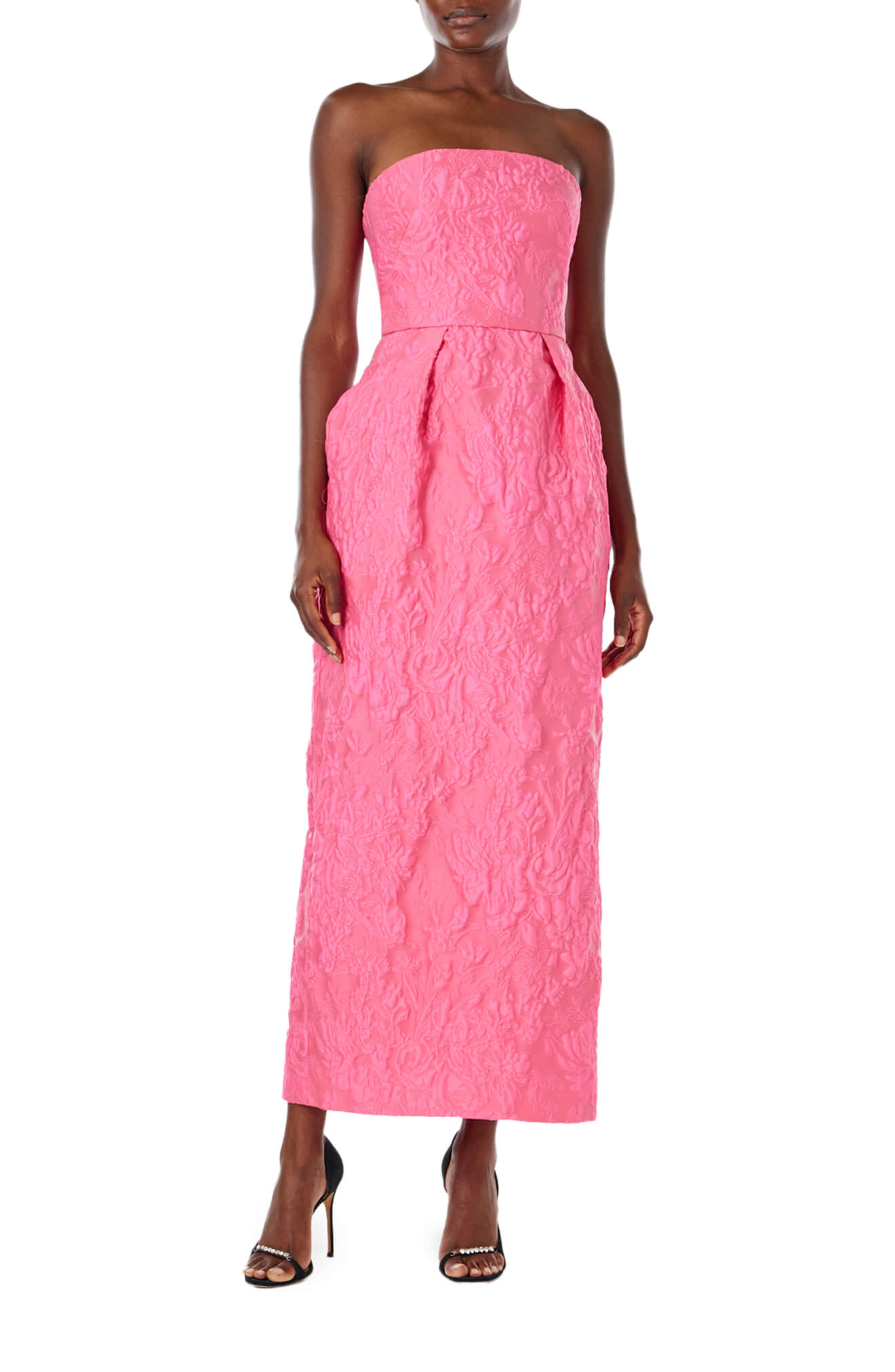 Monique Lhuillier Floral Jacquard Strapless Gown, Fuchsia, Women's, 12, Evening Formal Gala Gowns Mother of the Bride Groom Strapless Gowns Monique Lhuillier Floral Jacquard Strapless Gown, Fuchsia, Women's, 12, Evening Formal Gala Gowns Mother of the Bride Groom Strapless Gowns