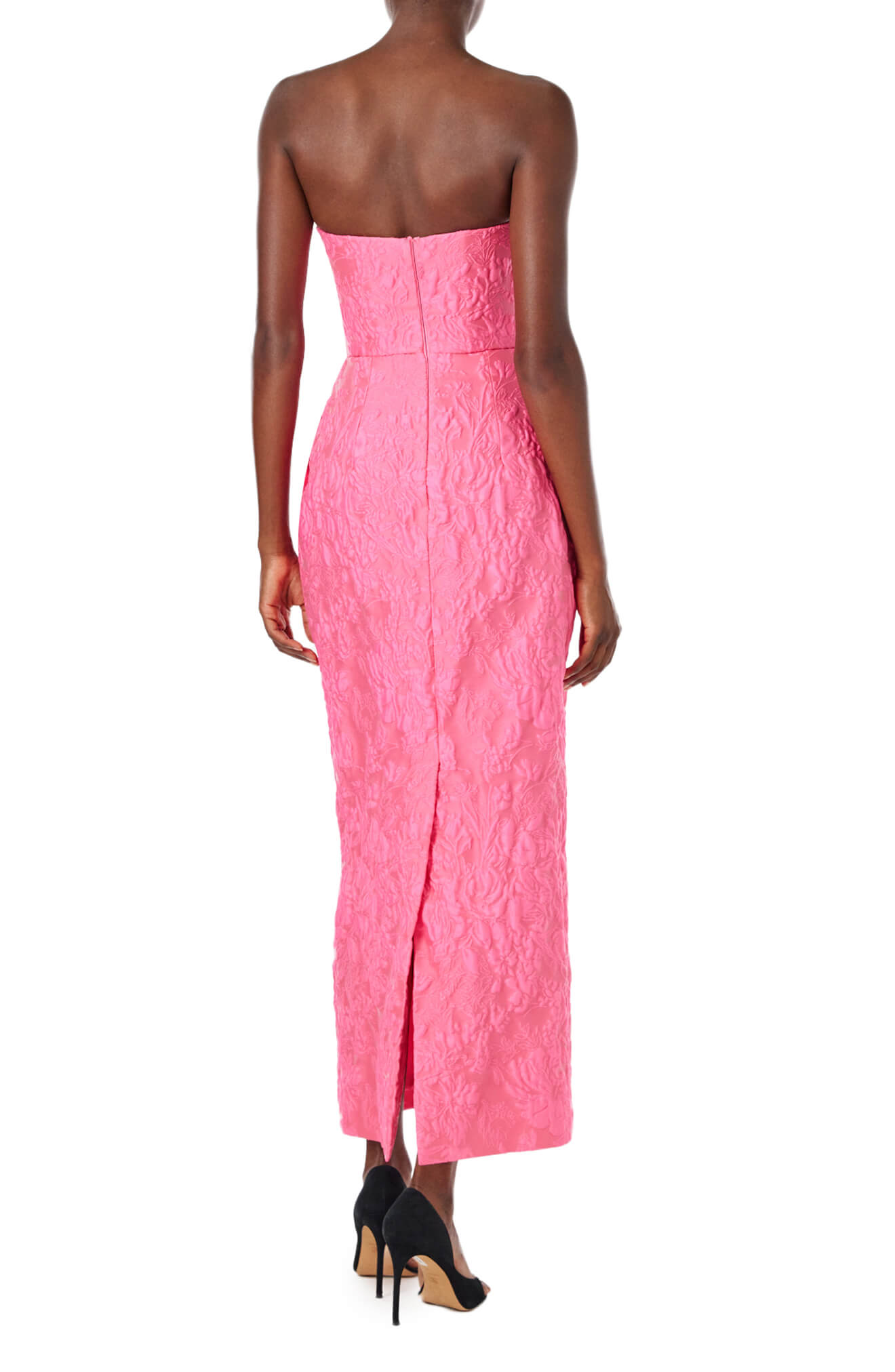 Monique Lhuillier Floral Jacquard Strapless Gown, Fuchsia, Women's, 12, Evening Formal Gala Gowns Mother of the Bride Groom Strapless Gowns Monique Lhuillier Floral Jacquard Strapless Gown, Fuchsia, Women's, 12, Evening Formal Gala Gowns Mother of the Bride Groom Strapless Gowns