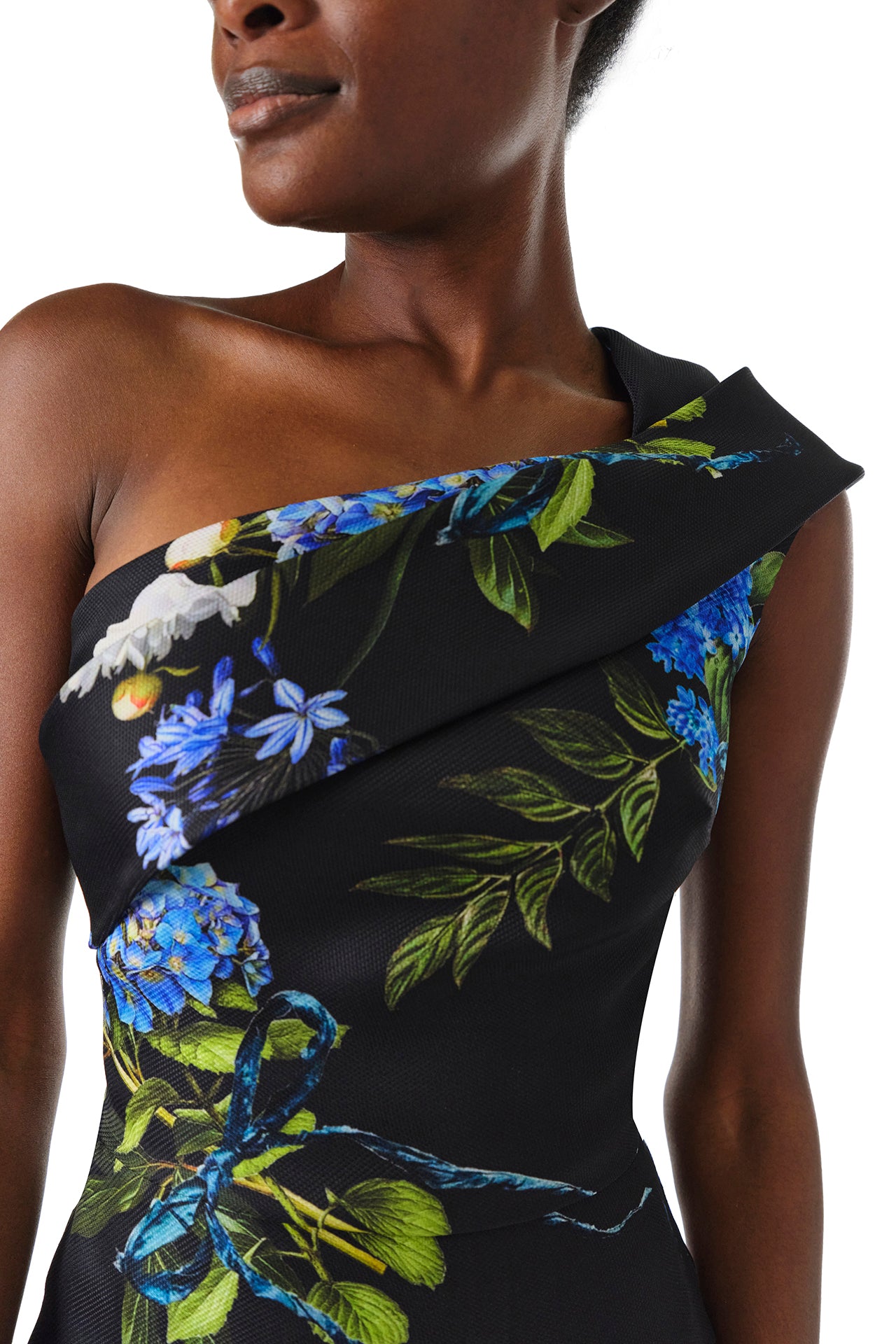 One Shoulder Floral Column Gown Monique Lhuillier One Shoulder Floral Column Gown Monique Lhuillier