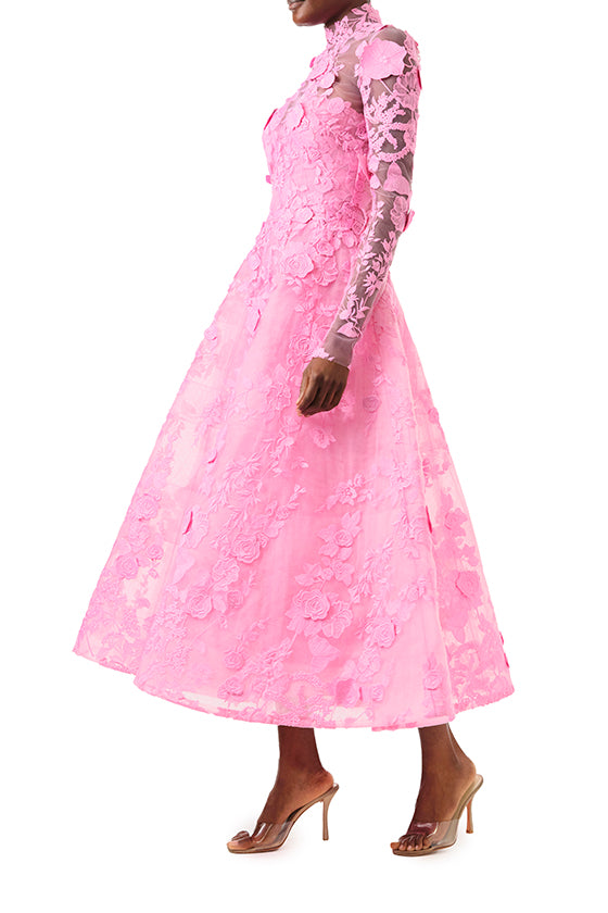 Long Sleeve Pink Lace Jacket 10 / Pink Carnation Long Sleeve Pink Lace Jacket 10 / Pink Carnation