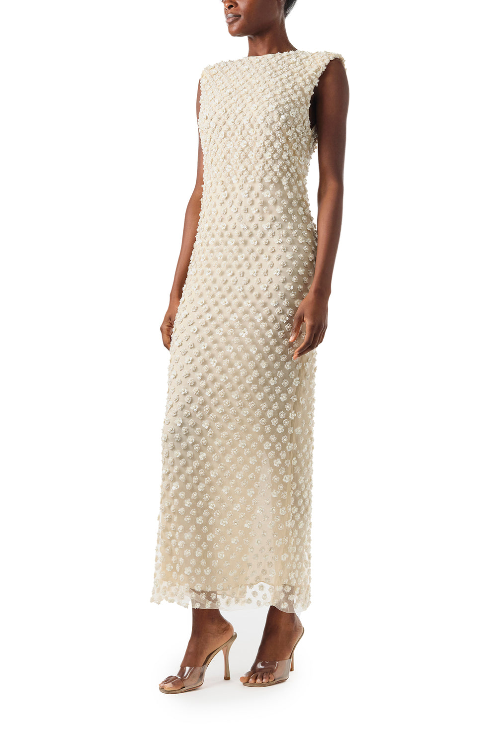 Sleeveless Pearl Embroidered Sheath â Monique Lhuillier