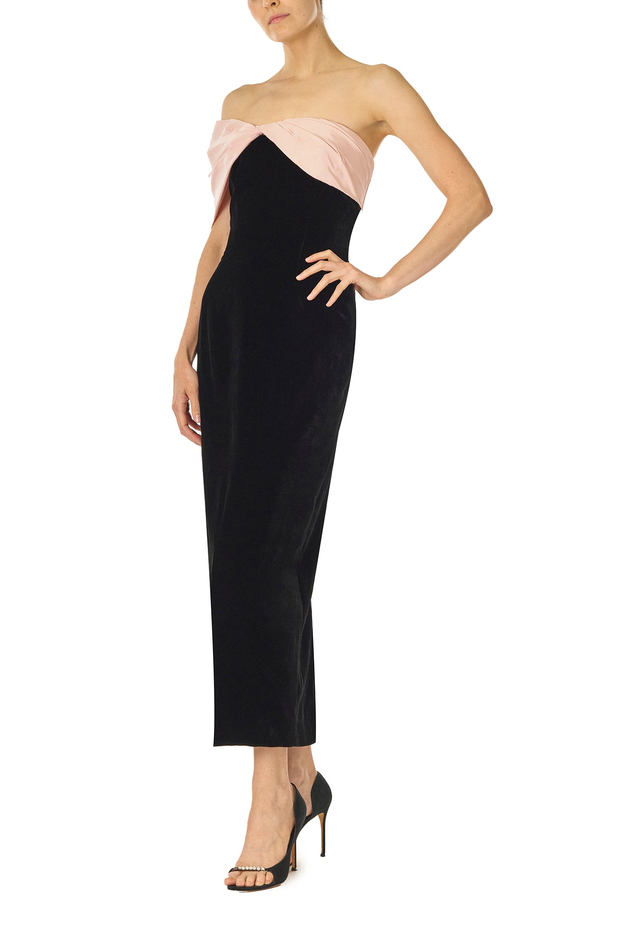 Velvet Off The Shoulder Sheath – Monique Lhuillier