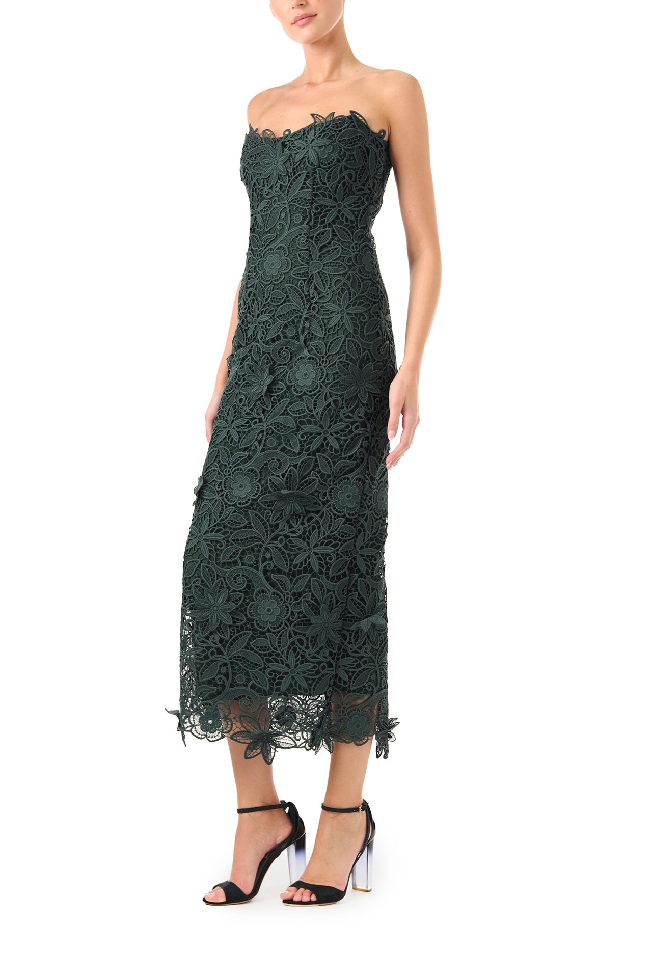 Strapless Lace Sheath Dress 4 / Juniper Strapless Lace Sheath Dress 4 / Juniper