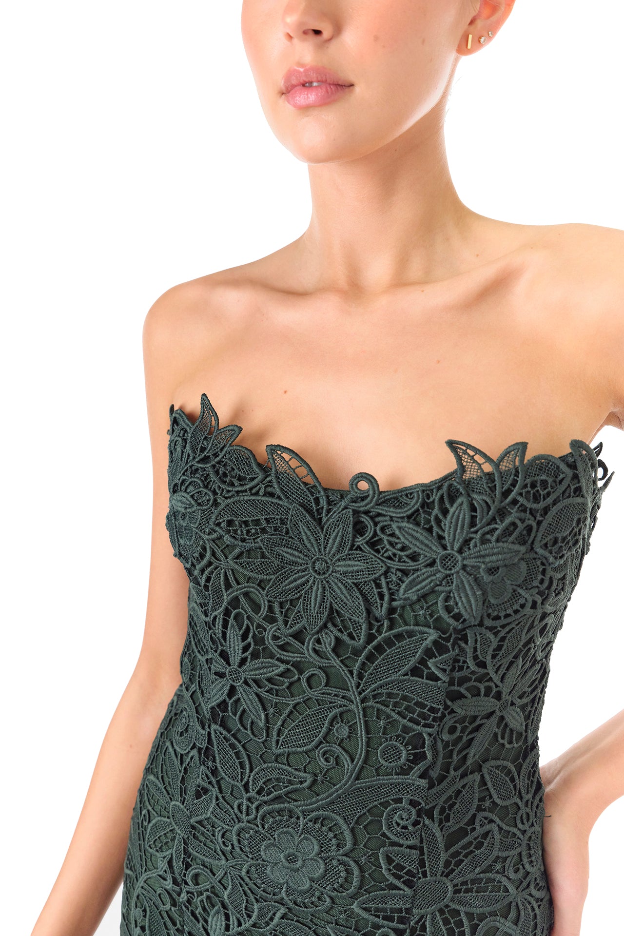 Strapless Lace Sheath Dress 4 / Juniper Strapless Lace Sheath Dress 4 / Juniper