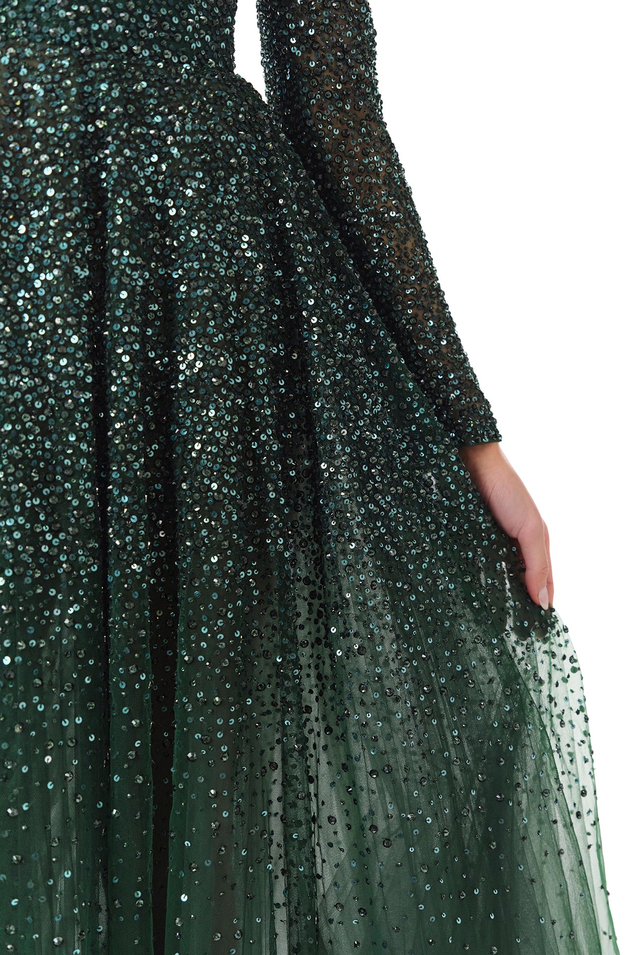 Off The Shoulder Embroidered Ball Gown 8 / Juniper Off The Shoulder Embroidered Ball Gown 8 / Juniper