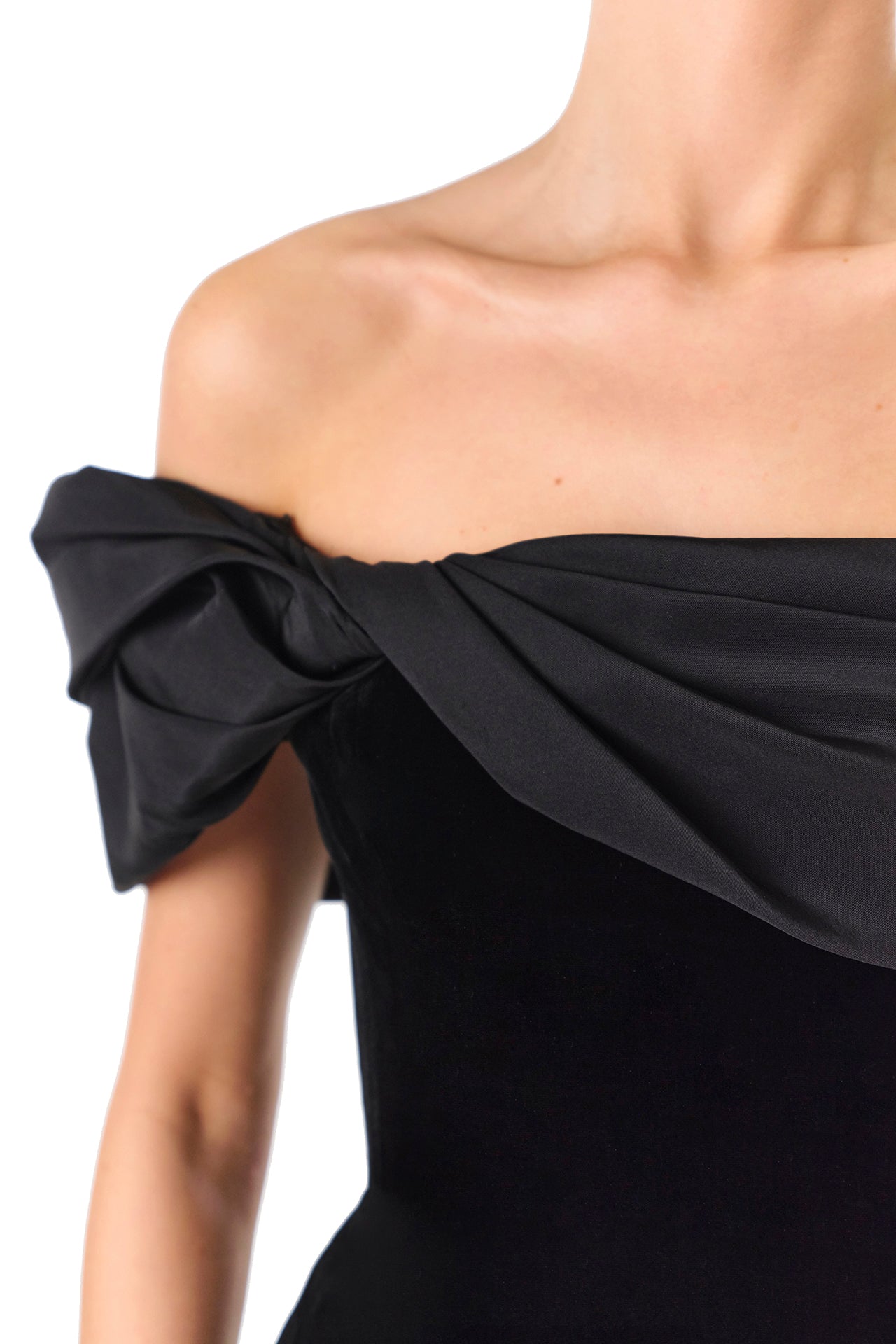 structured off the shoulder dress Structured Mini Dress 2 / Noir
