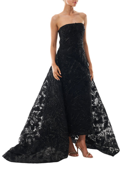 Embroidered Column Gown with Train – Monique Lhuillier