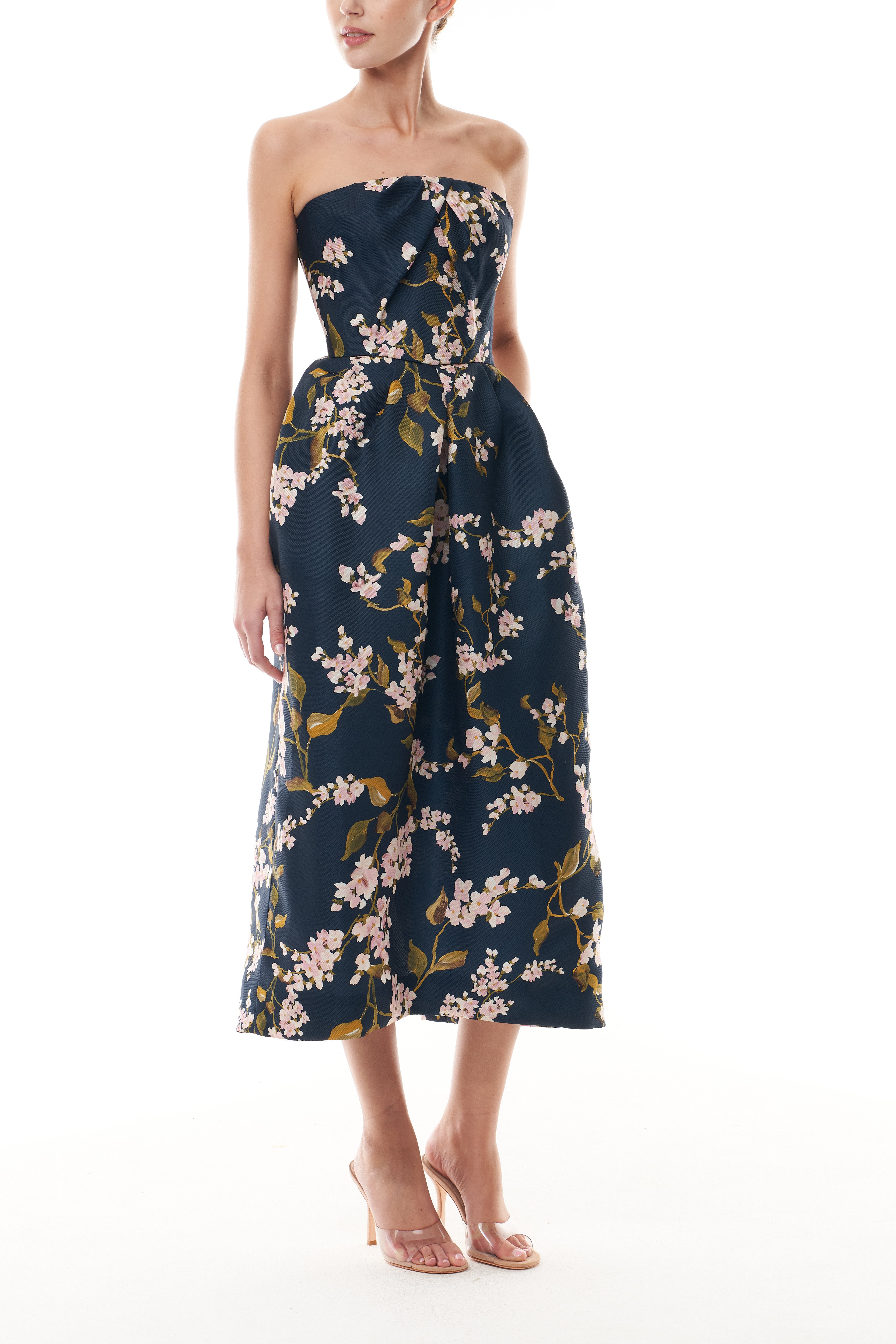 Floral Ocean Gazar Cocktail Dress – Monique Lhuillier