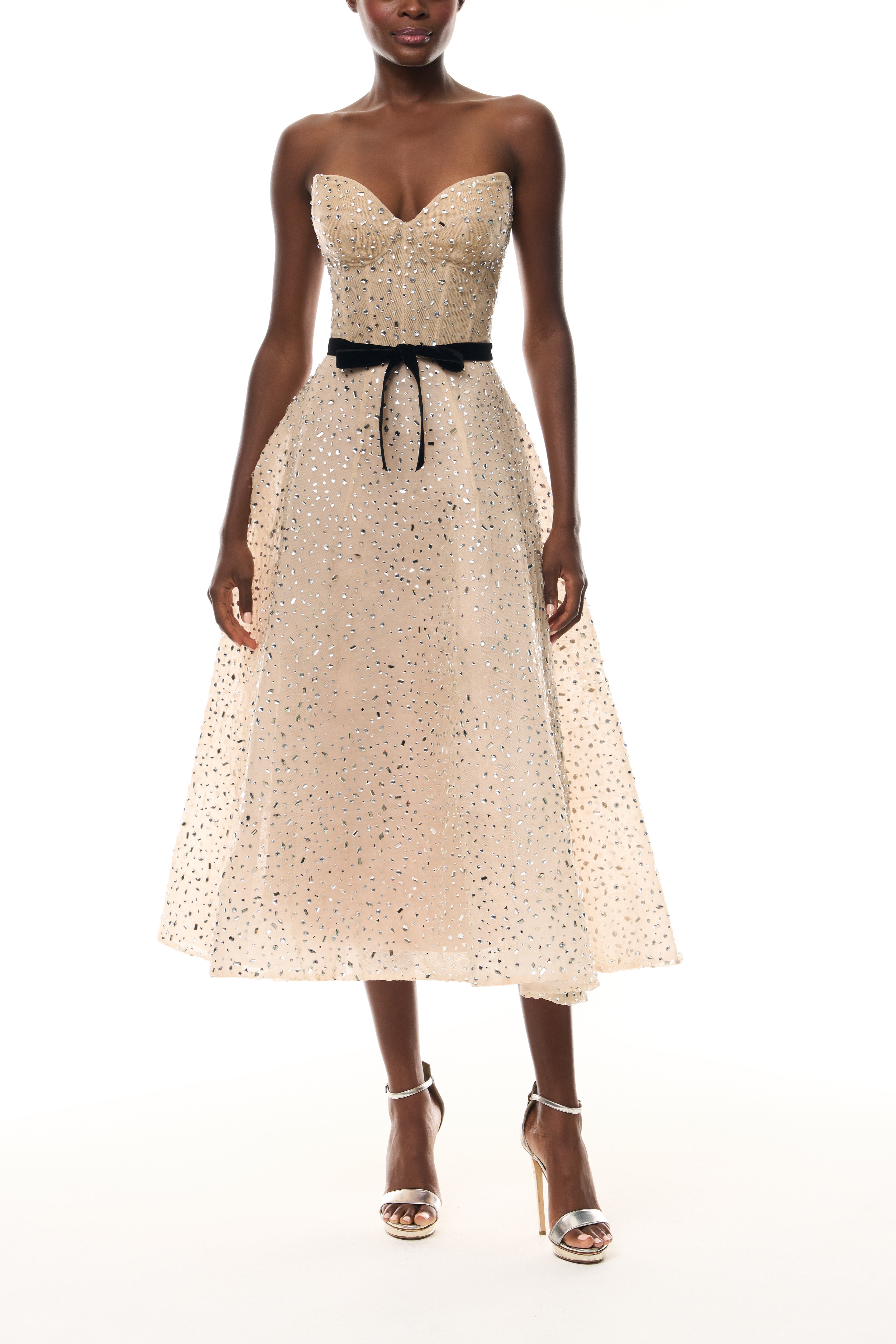 Crystal Embellished Sweetheart Dress – Monique Lhuillier
