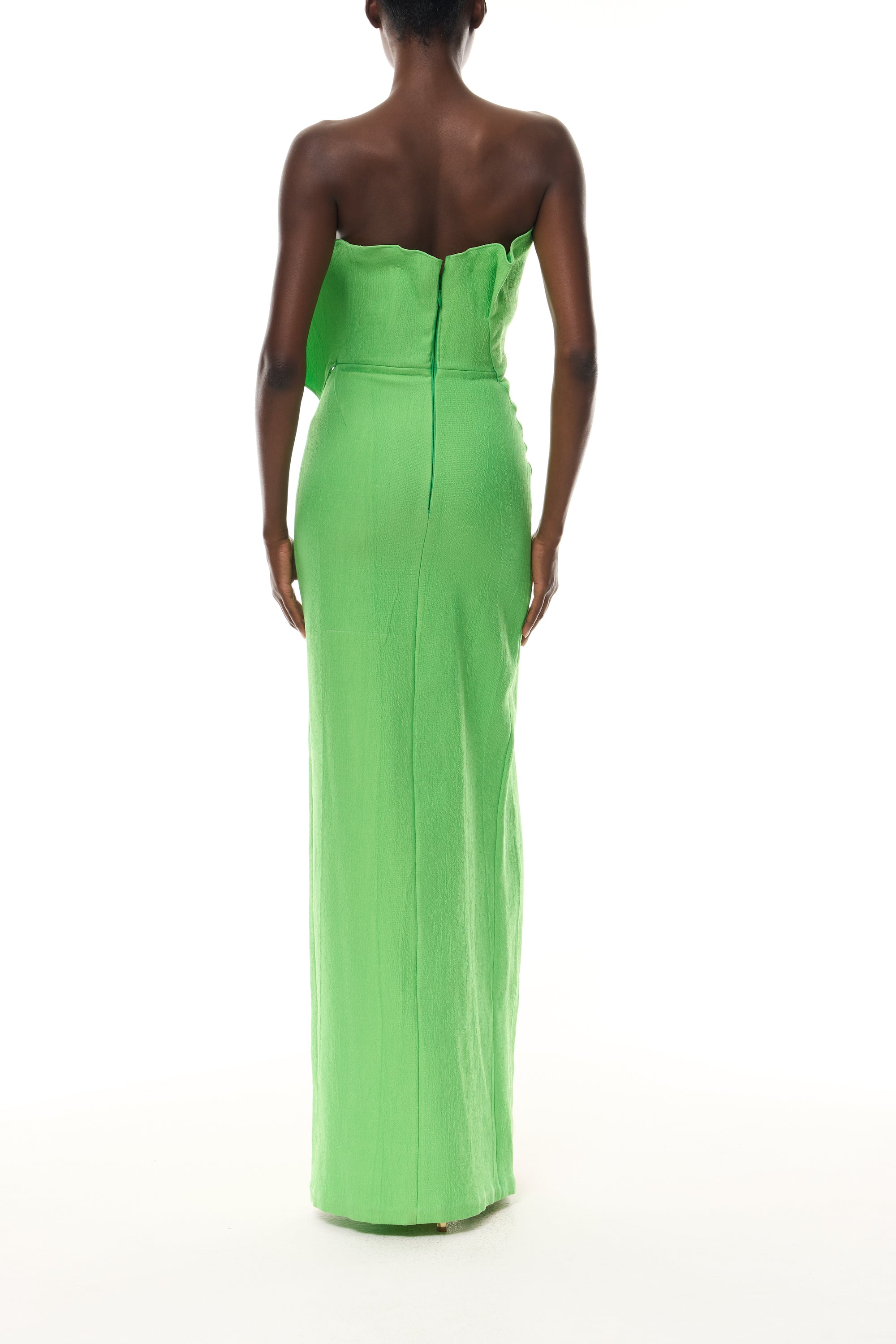 Petal Neckline Column Gown 14 / MEADOW