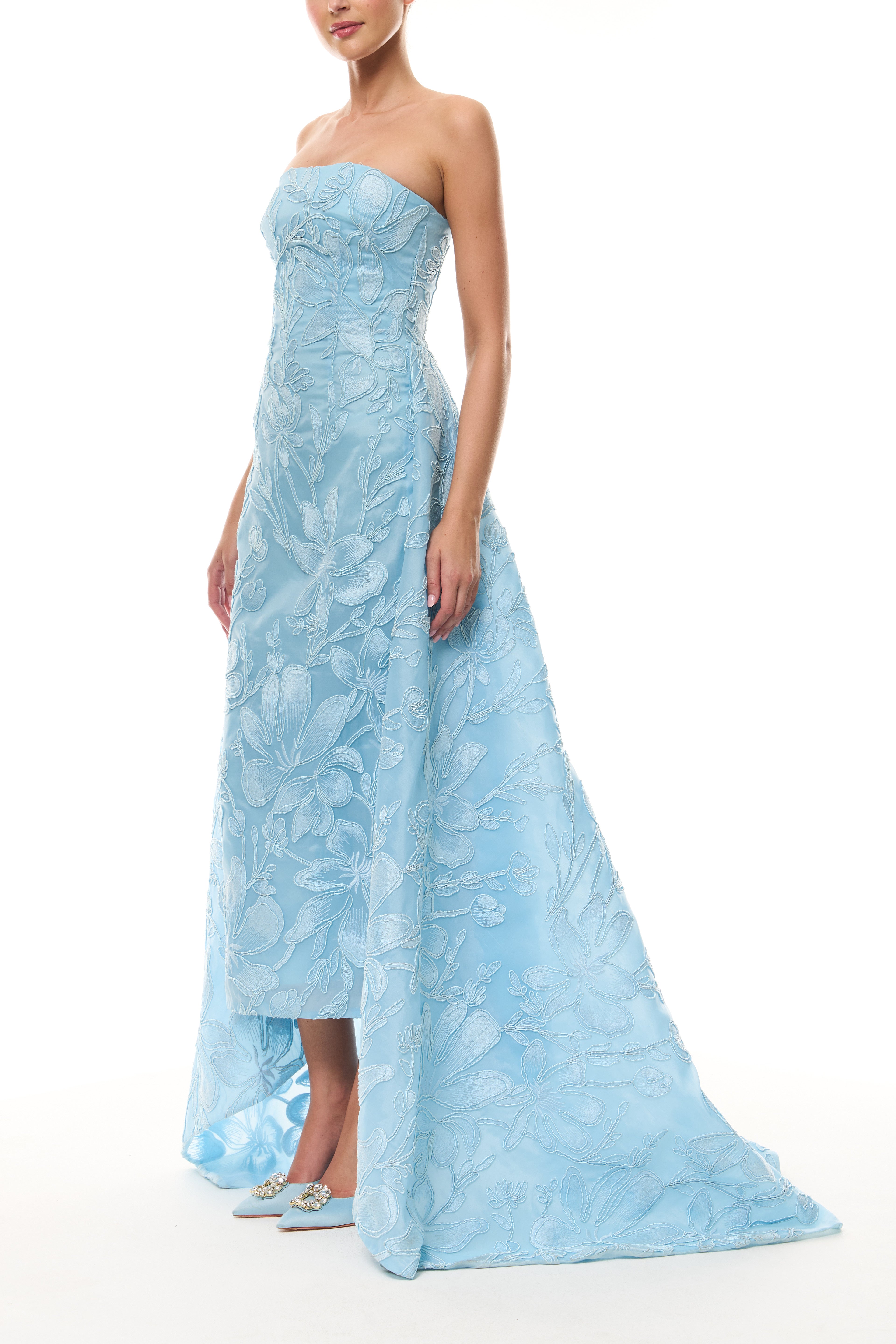 Floral Corded Column Gown – Monique Lhuillier