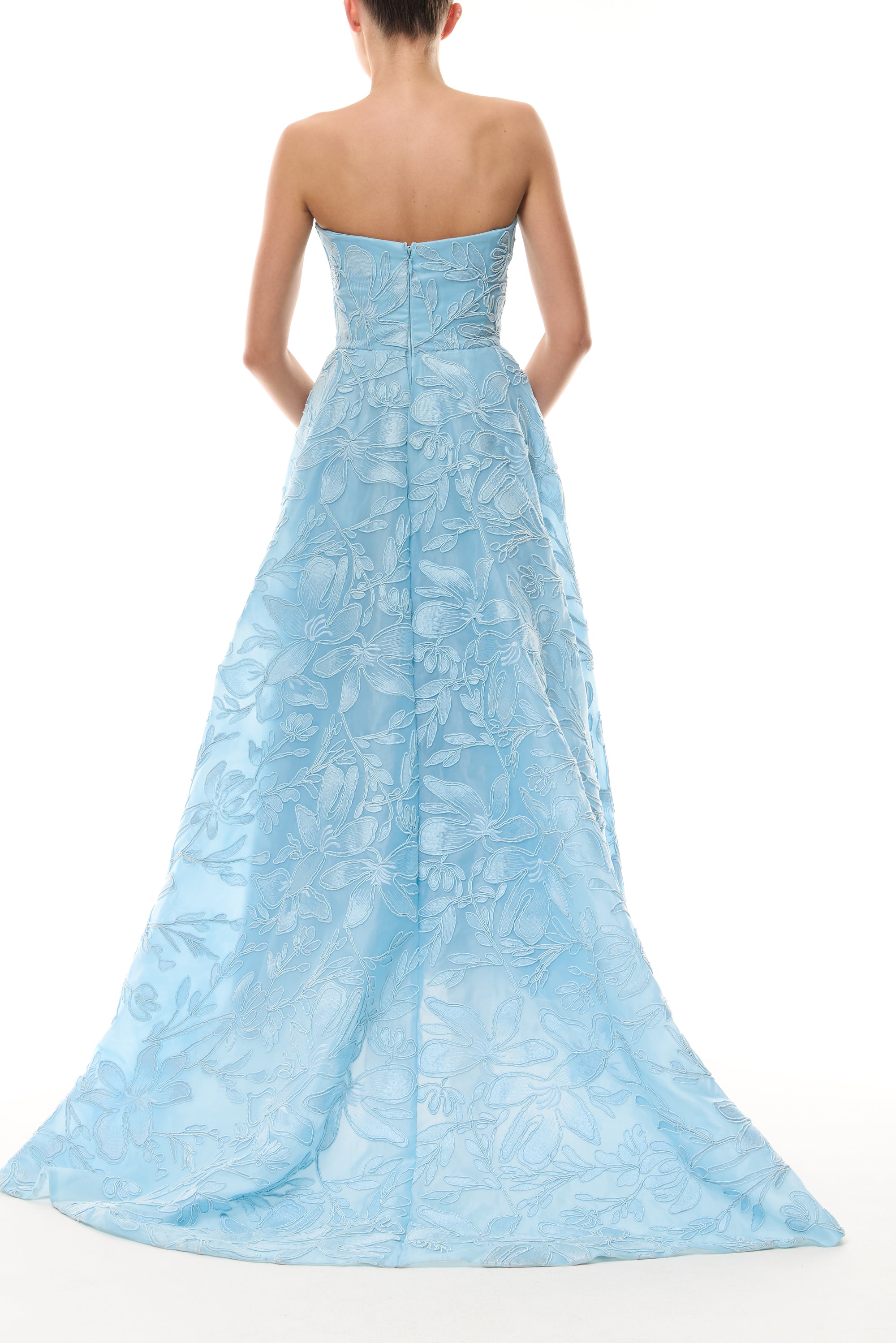 Floral Corded Column Gown 14 / SKY