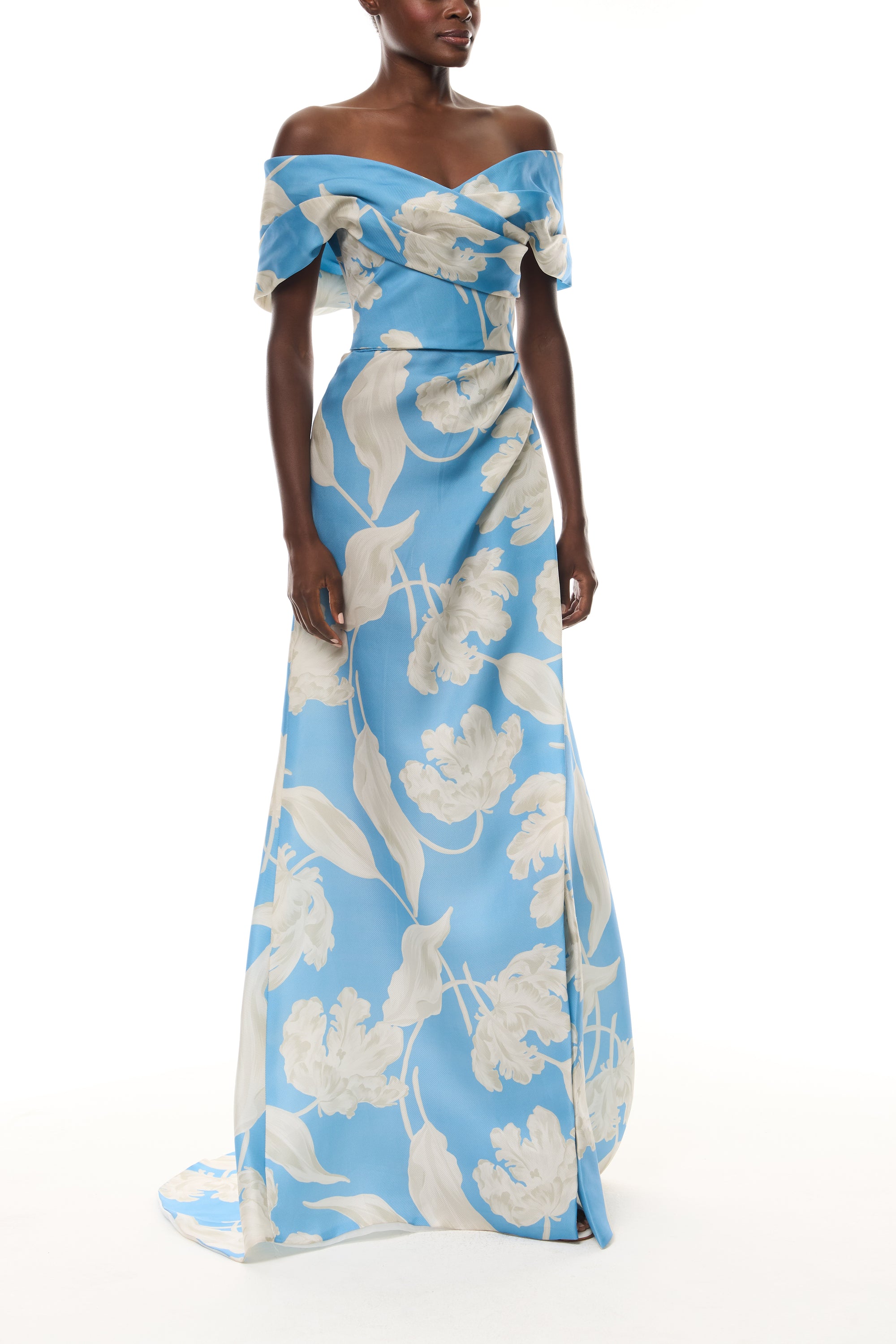 floaty off the shoulder dress Bluebelle Floral Off-the-Shoulder Gown 2 / Bluebelle Multi