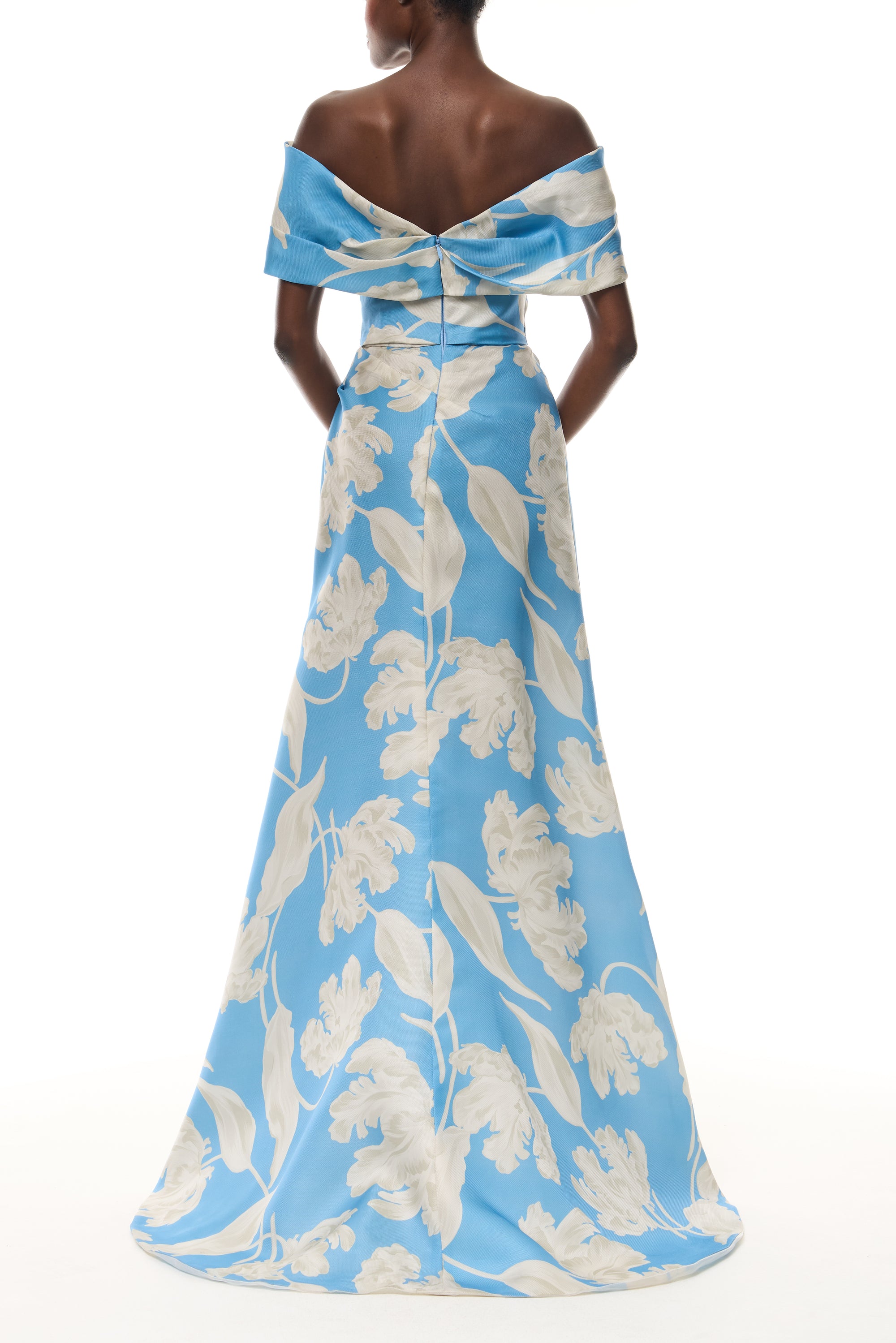 blue floral off the shoulder dress Etta's Western Suede Mini Dress main image 1