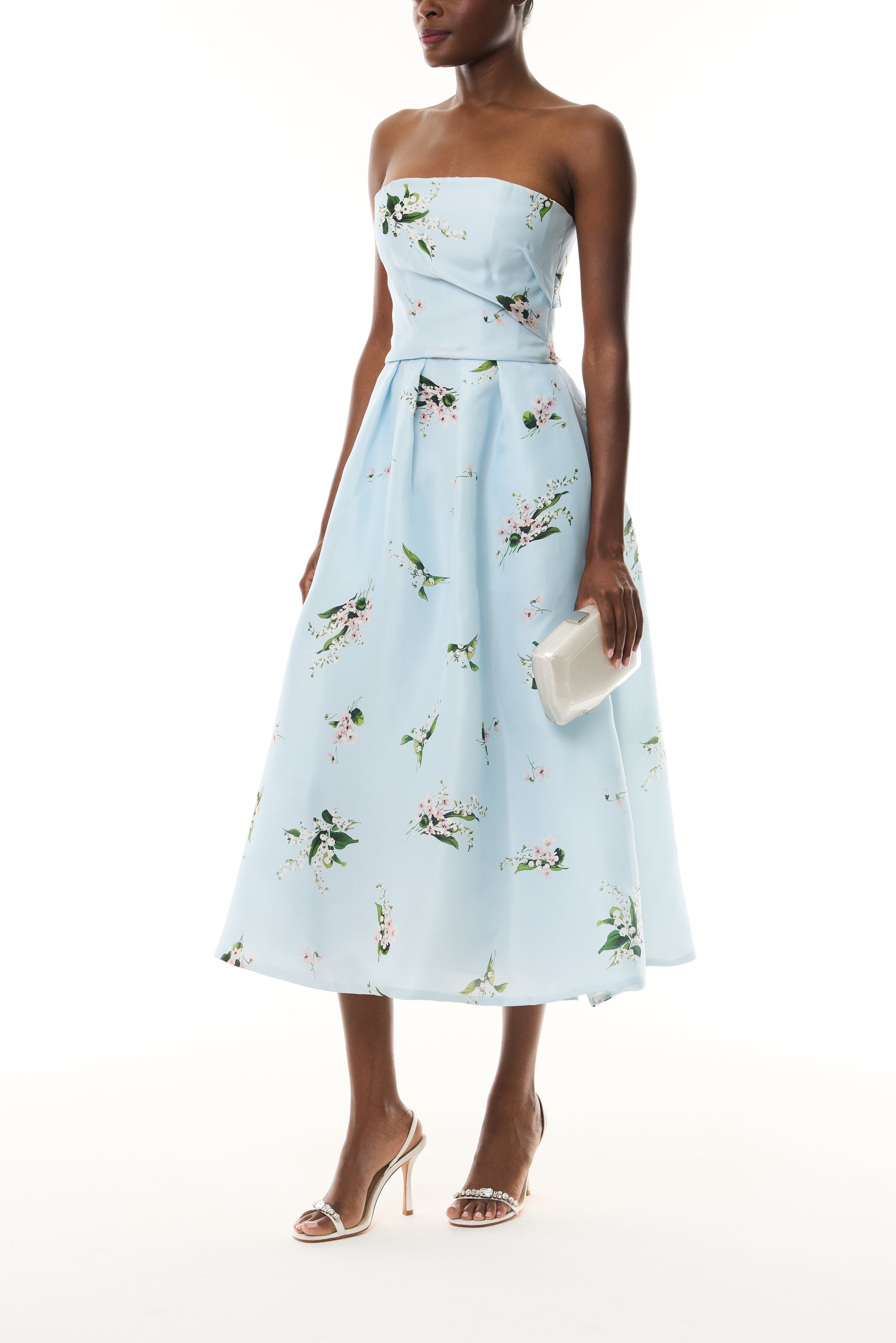 Posie Printed Tea Length Dress 2 / Breeze Multi