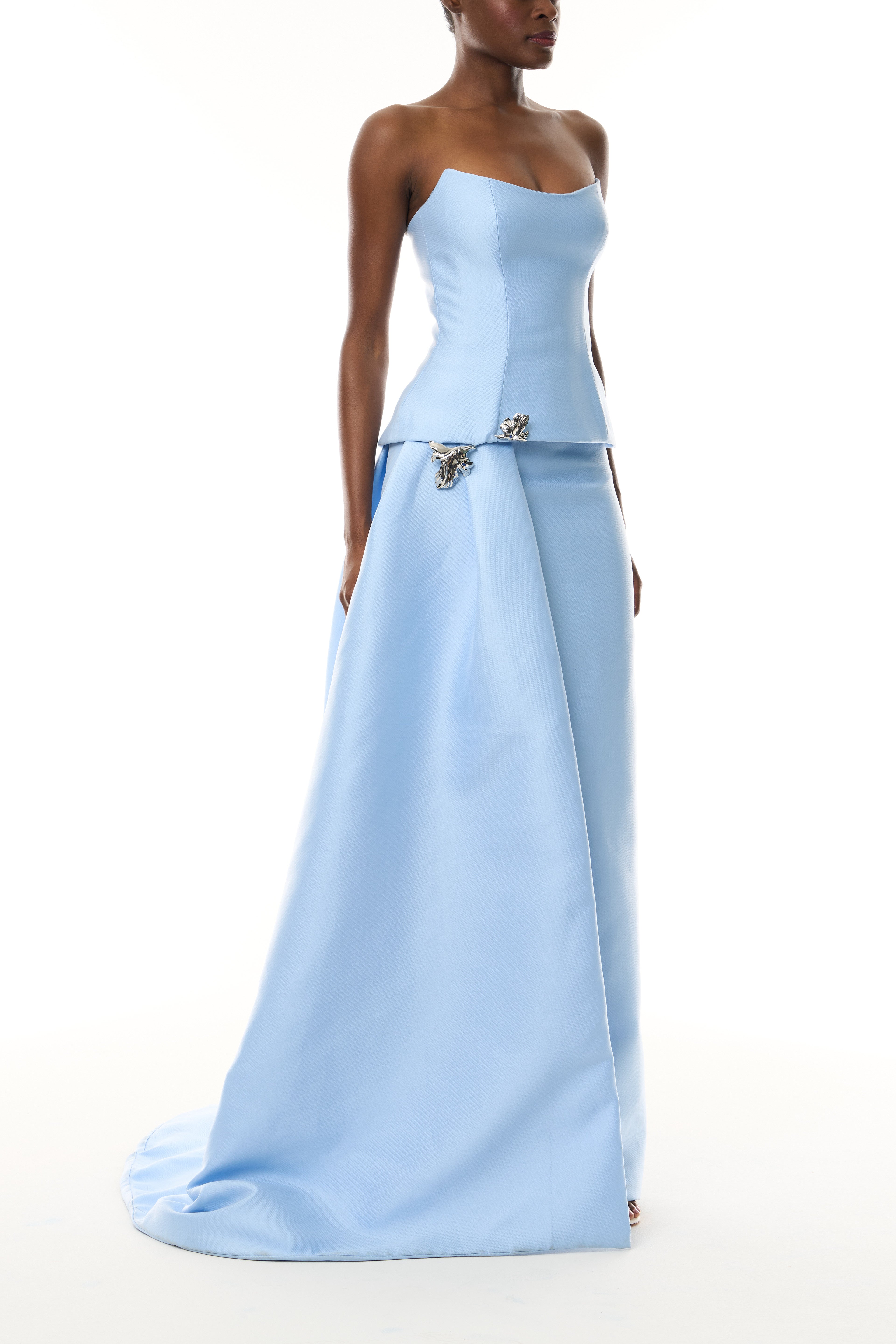 Peplum Gown with Train – Monique Lhuillier