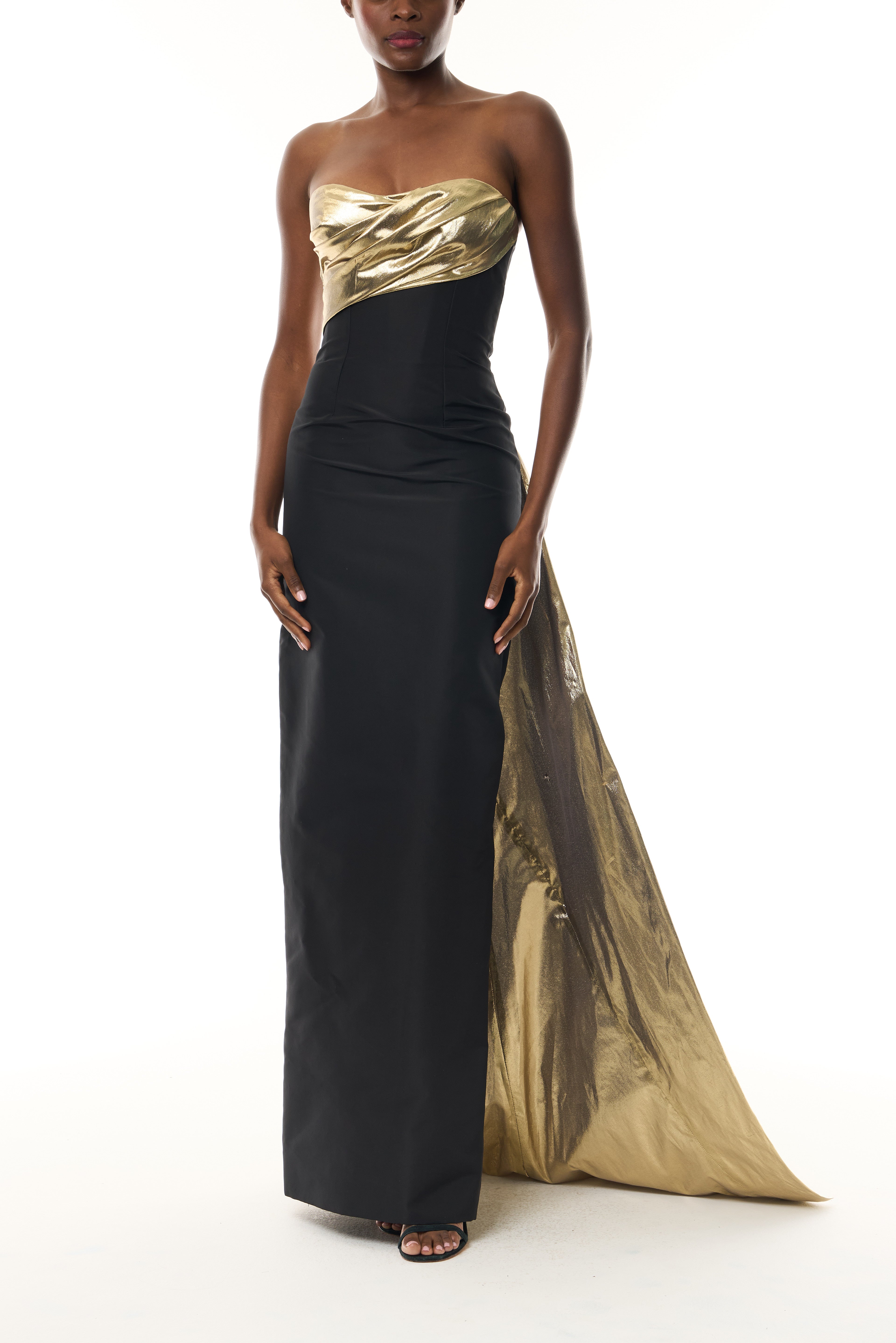 Draped Empire Bodice Gown with Train – Monique Lhuillier