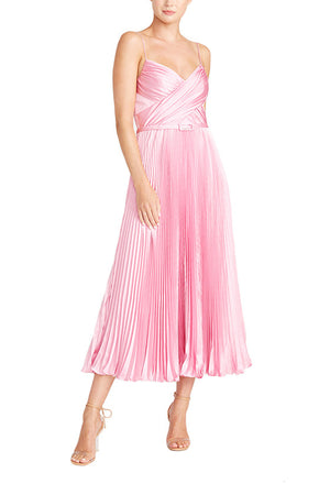 Spaghetti Strap Satin Midi Dress