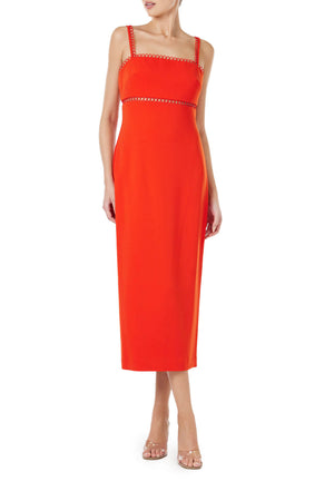 Crepe Tea Length Dress