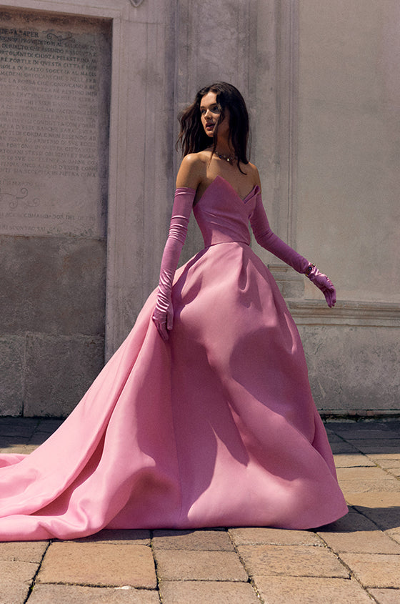 Monique lhuillier sale pink gown