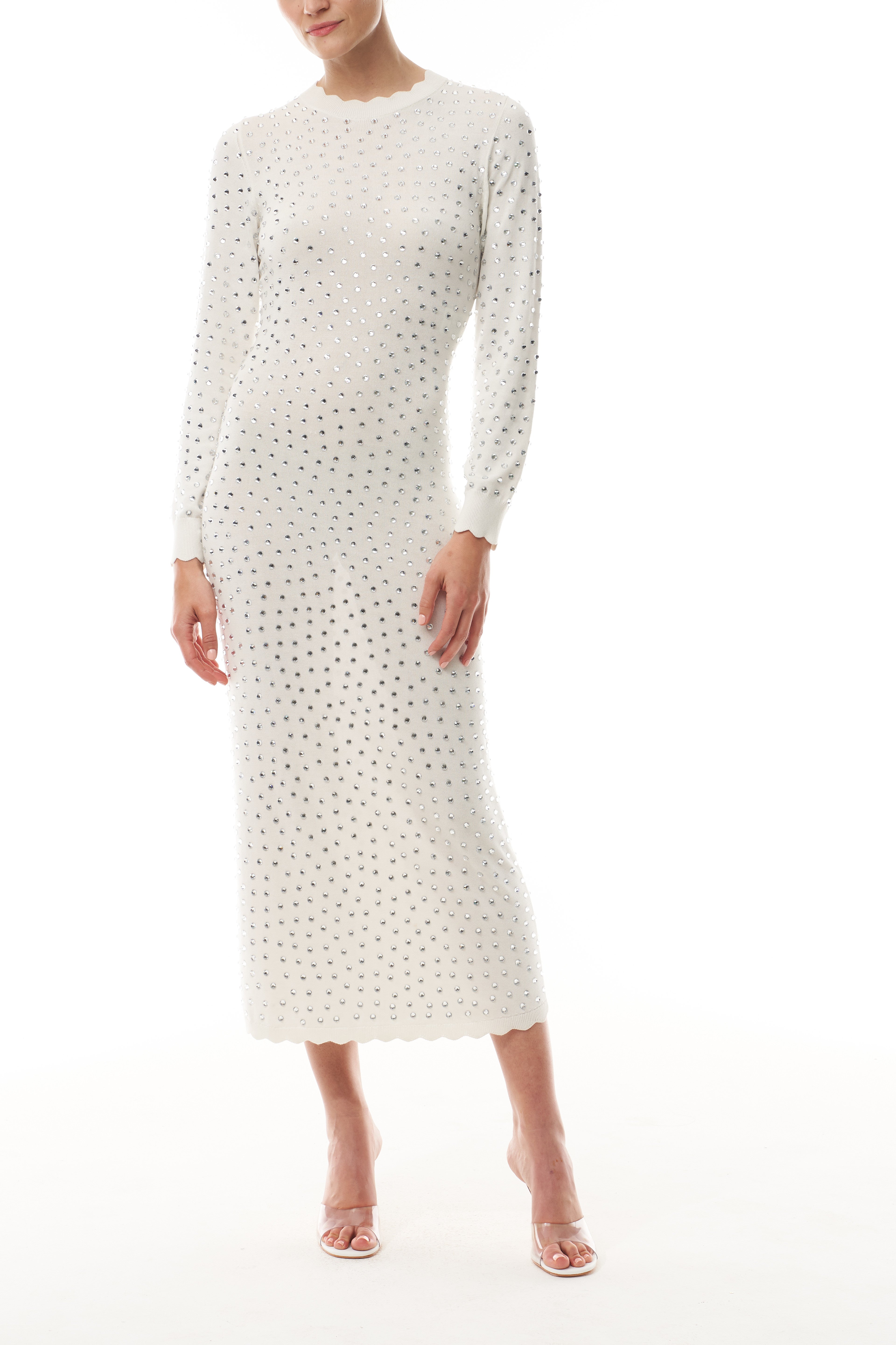Long Sleeve Crystal Dress – Monique Lhuillier