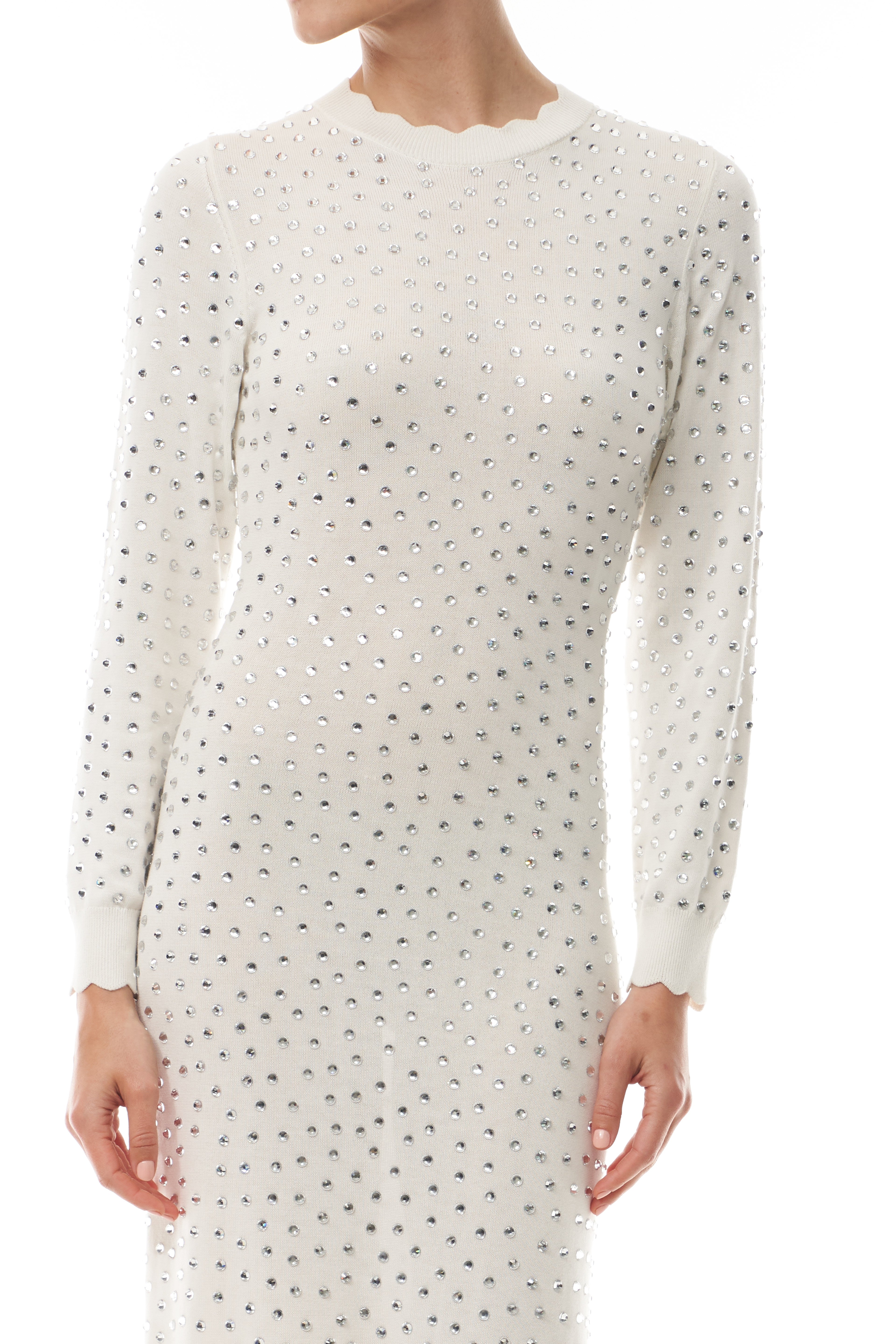 Long Sleeve Crystal Dress – Monique Lhuillier