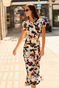 Monique Lhuillier Fall 2026 Amber Lily
Printed Crepe short sleeve day dress - lookbook.